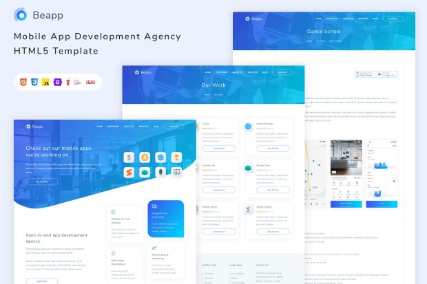 Beapp Mobile App Development Agency HTML5 Template