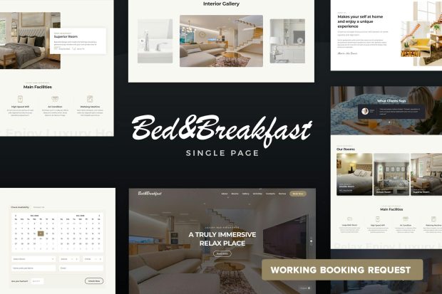 Bed&Breakfast Single Page Template