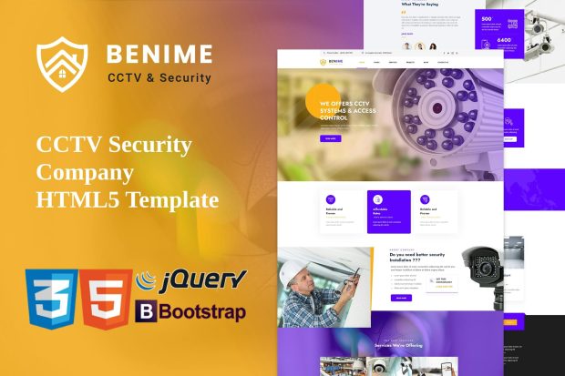 Benime - CCTV Surveillance Service HTML5 Template