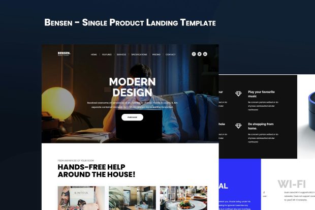 Bensen - Single Product Landing Template