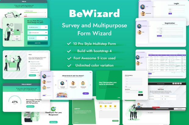 BeWizard - Survey Poll Quiz Multistep Form Templat