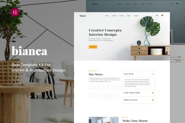 Bianca - Architecture Agency & Interior Design Elementor Template Kit