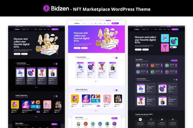 Bidzen - NFT Marketplace WordPress Theme 1.0