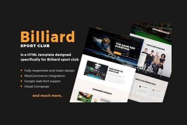 Billiard - Creative Sporting WordPress Theme 1.1.7