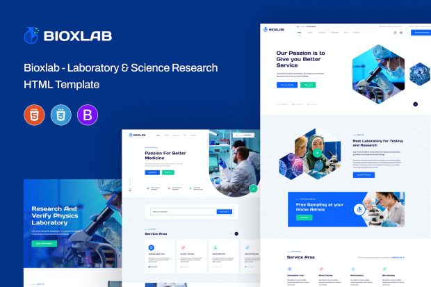 Bioxlab - Laboratory & Science HTML5 Template