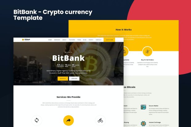 BitBank - Crypto currency Template