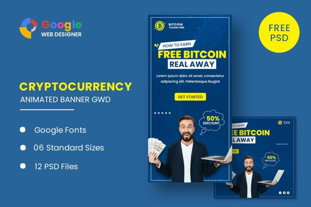 Bitcoin Banner Animated Banner GWD