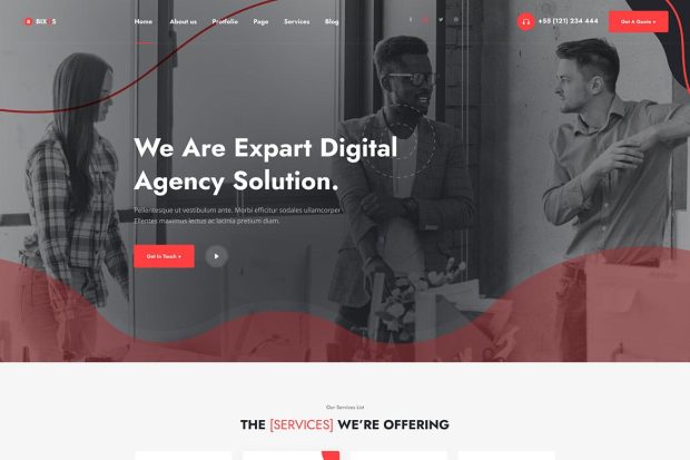 Bixos - Business & Digital Agency HTML Template