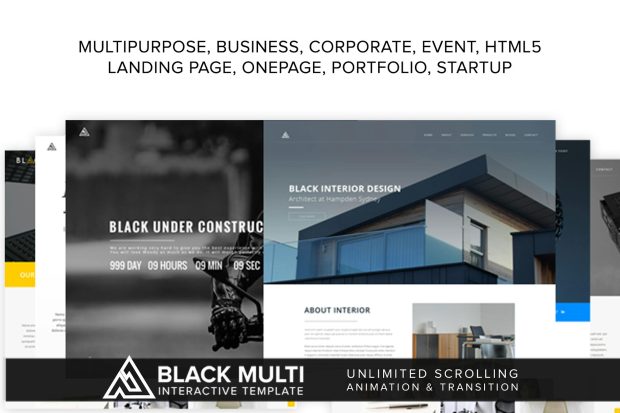 Black Multi Interactive Template