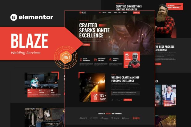 Blaze - Welding Services Elementor Template Kit