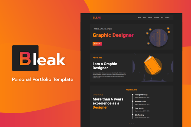 Bleak - Personal Portfolio Template