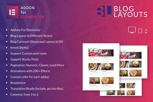 Blog Layouts for Elementor WordPress Plugin 1.0