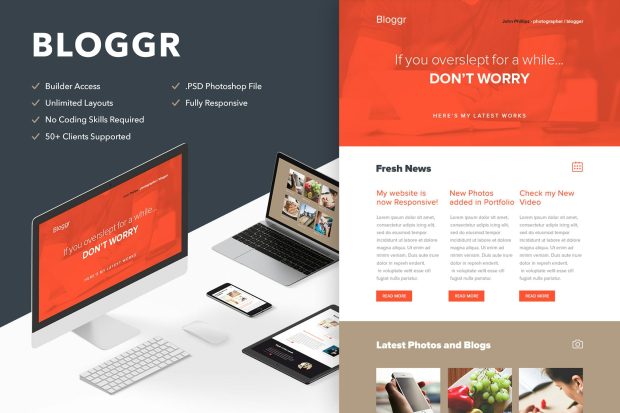 Bloggr - Responsive Email + Themebuilder Access