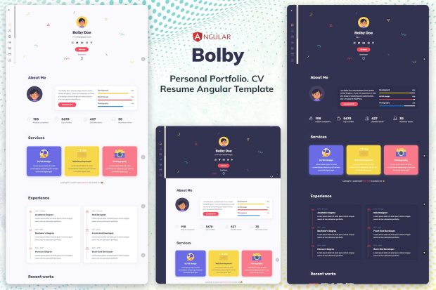 Bolby - Personal Portfolio Angular Template