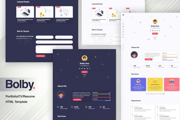 Bolby - Portfolio/CV/Resume HTMLTemplate