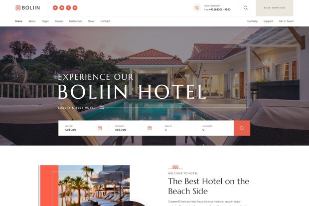 Boliin - Resort & Hotel Booking WordPress Theme 1.0.9