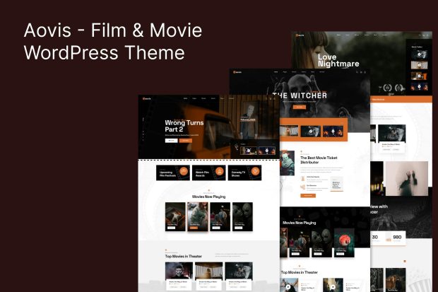 Booking Movie Film Tickets WordPress Theme - Aovis 1.0.3