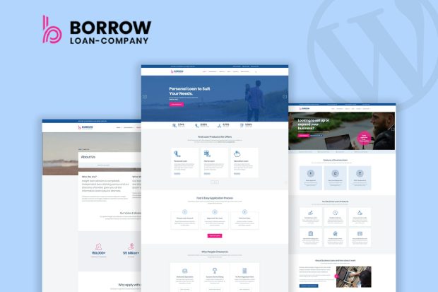 Borrow - Loan Company Responsive WordPress Theme 1.6.6