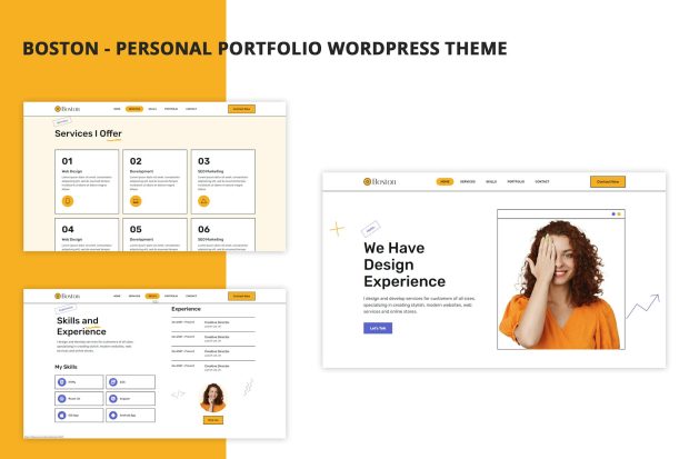 Boston - Personal Portfolio WordPress Theme 2.0