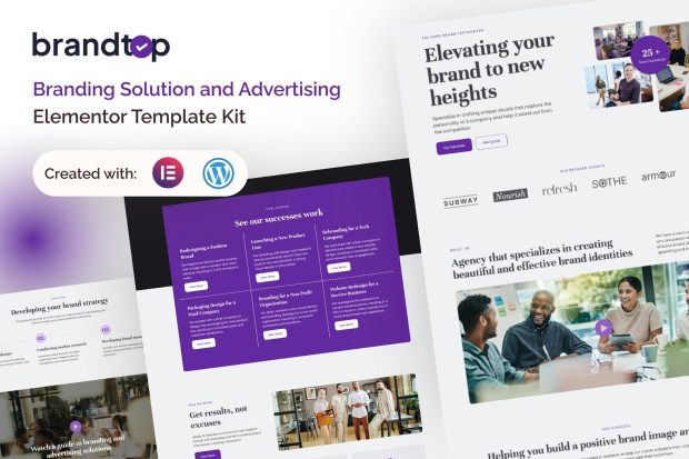 Brandtop - Branding Solution &  Advertising Elementor Template Kit