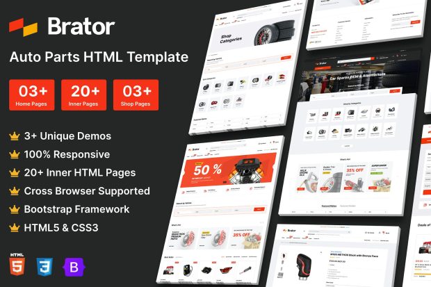 Brator - Auto Parts HTML Template