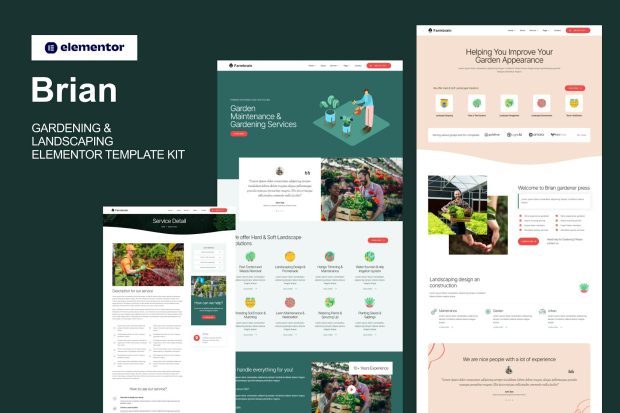 Brian - Gardening & Landscaping Elementor Template Kit