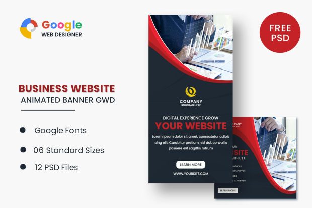 Build Website Animated Banner GWD