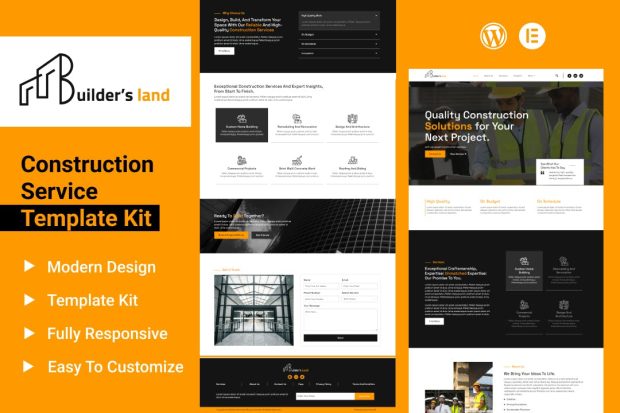 Builders Land - Construction & Building Elementor Template Kit