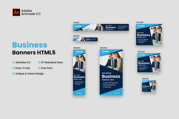 Business Banners HTML5 - Animate CC