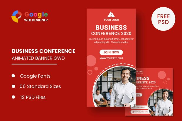 Business Conference Animated Banner GWD