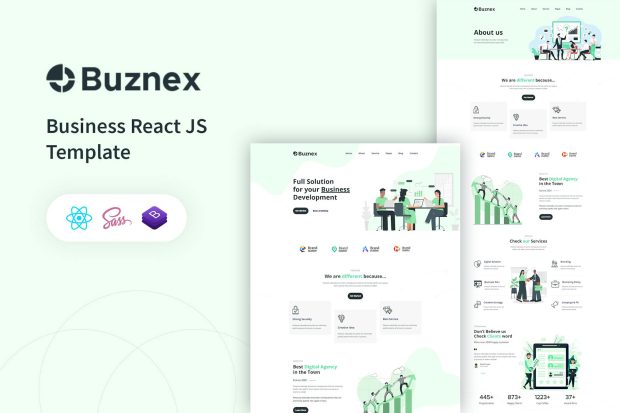 Buznex – Business React JS Template