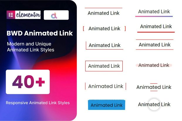 BWD Animated Link addon for elementor 1.0