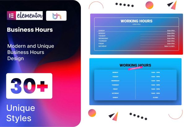 BWD Business Hours addon for elementor 1.0