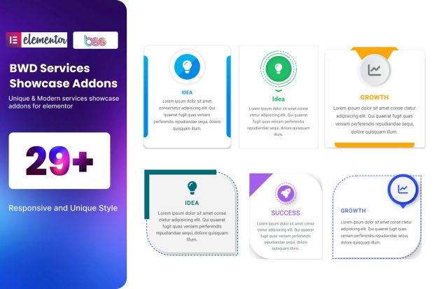 BWD services showcase addons for elementor 1.0