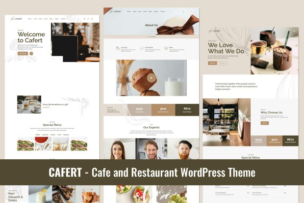 Cafert – Cafe and Restaurant WordPress Theme 1.0