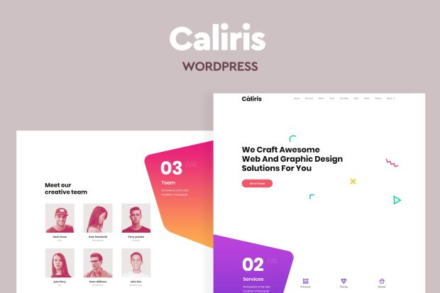 Caliris - Responsive One Page WordPress Theme 1.5