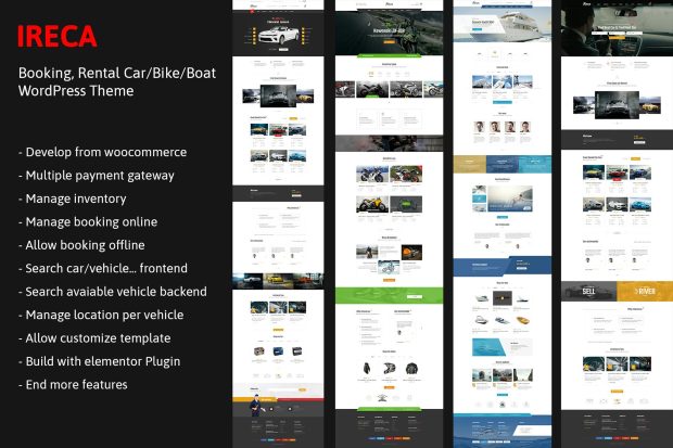 Car, Boat, Bike Booking Rental Theme - Ireca 1.6.7