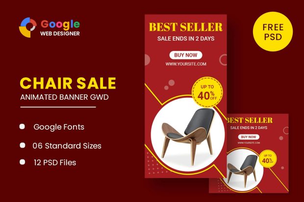 Chair Google Adwords HTML5 Banner Ads GWD