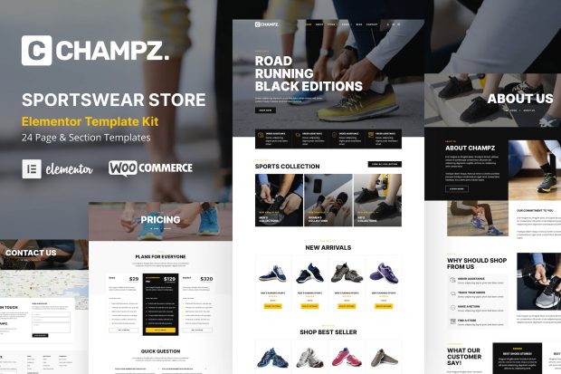 Champz - Sneakers & Sports Apparel Online Store Template Kit