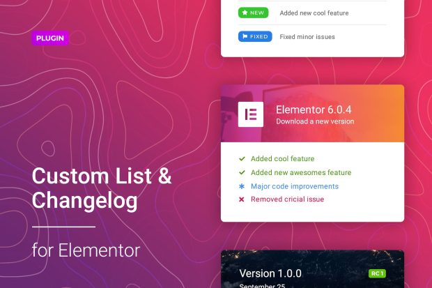 Changelog & Custom List for Elementor 1.0.7