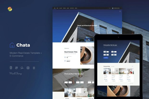 Chata - Modern Real Estate Template + E-Commerce