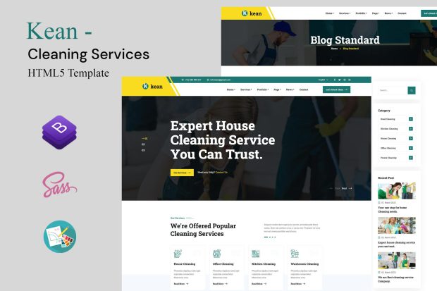 Cleaning Services Bootstrap & HTML5 Template