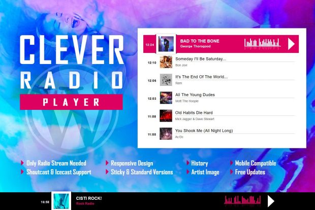 CLEVER - HTML5 Radio Player With History Plugin 2.6