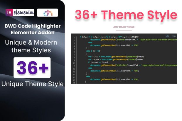 Code Highlighter Addon for Elementor 1.0