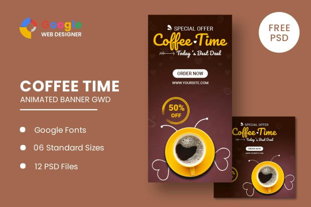 Coffee Animated Banner GWD