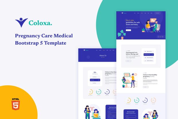 Coloxa - Pregnancy Care Medical Bootstrap 5 Template