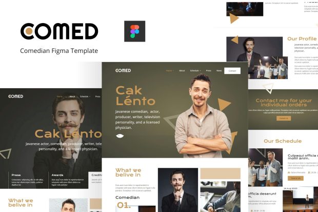 Comed - Comedian Figma Template