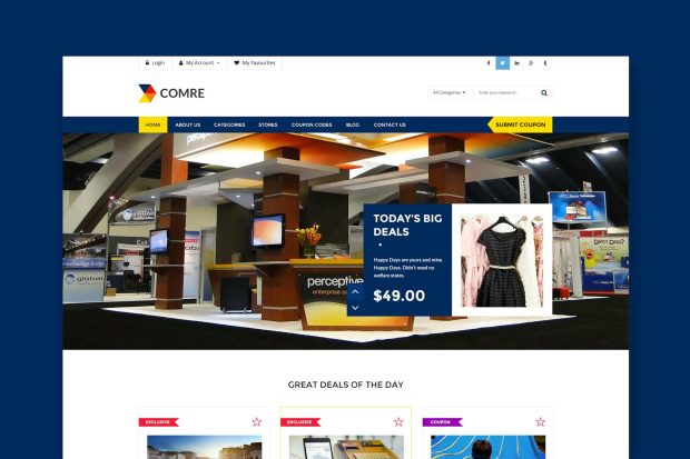 Comre - Coupon & Offers HTML Template