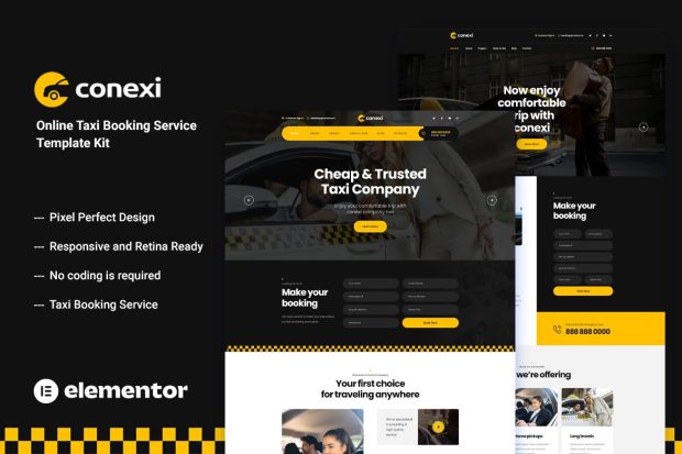 Conexi - Online Taxi Booking Service Template Kit