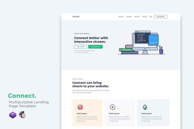 Connect Multipurpose Landing Page Template